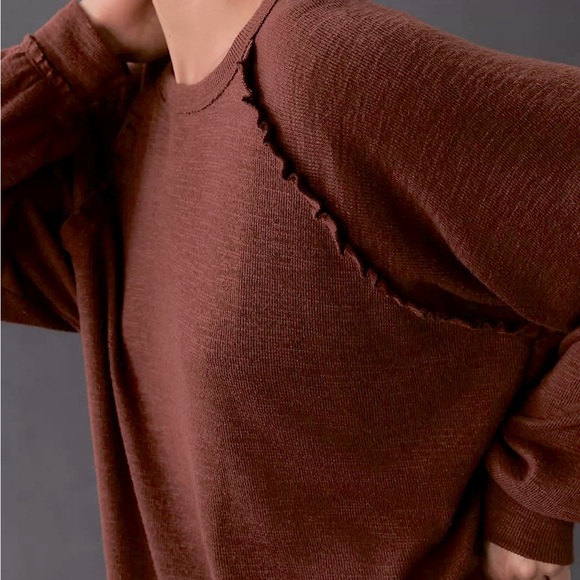 Pilcro Ruffled Raglan Thermal Top - Picture 2 of 3